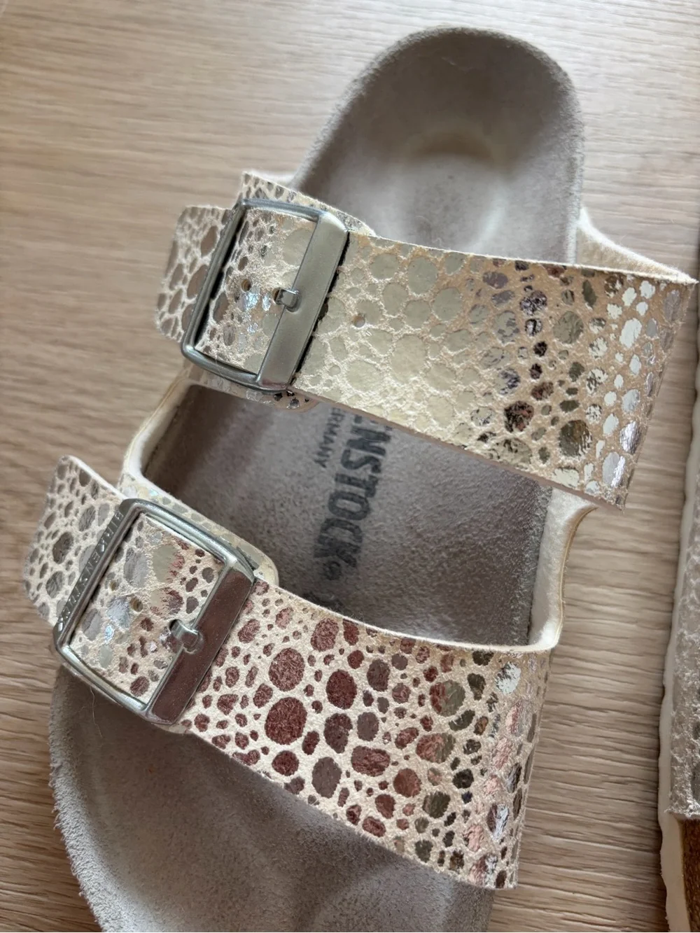 Birkenstock Arizona Metallic Stones Sandals Size 37